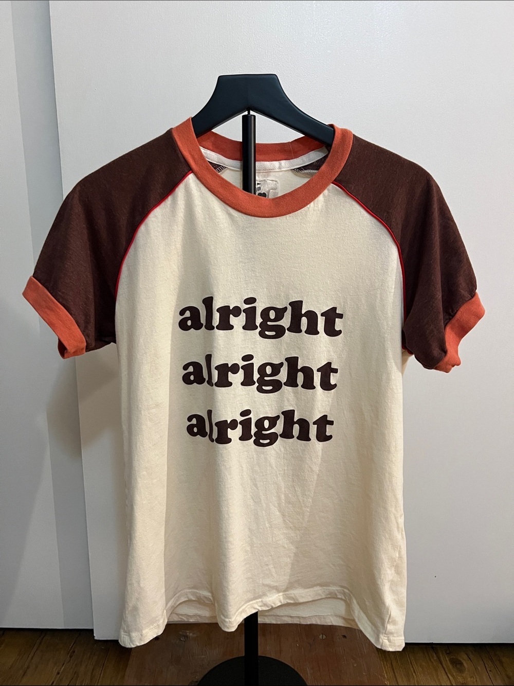 Austin City Limits Alright Graphic Tee - Cream with Brown & Orange Accents